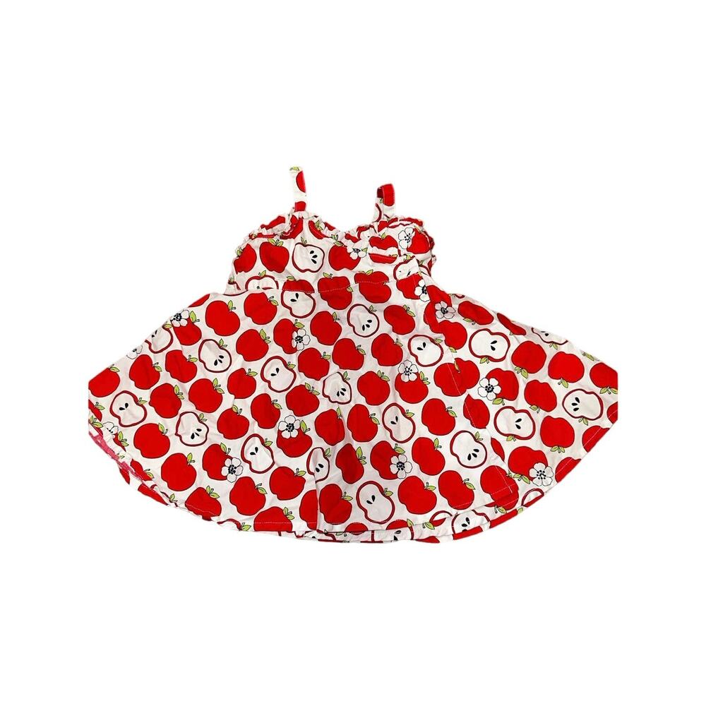 GYMBOREE Adorable Apple Print Twirl Dress & Bloomers Sz. 6-12M EUC  Comfort - Picture 12 of 14